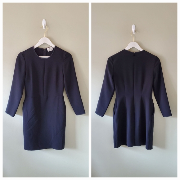 Wilfred 2 Modern Contemporary Capsule Wardrobe Japanese Crepe Sheath Dress - Picture 4 of 14